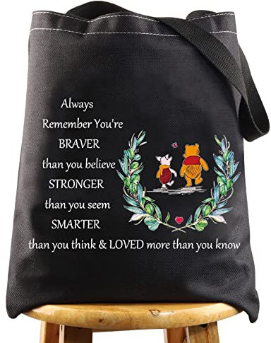 LEVLO Freundschafts-Kosmetiktasche, Make-up-Tasche, Freundschaftsgeschenk, Freundschaft, You Are Braver, Stronger Smarter Than You Think, Make-up-Tasche mit Reißverschluss für Frauen und Mädchen
