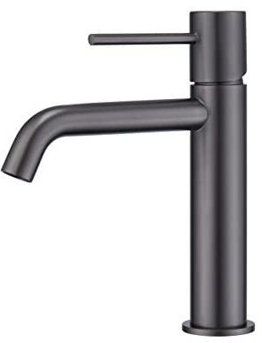 Mice Robinet mitigeur de lavabo en laiton 2 voies eau froide/chaude pour lavabo Noir mat