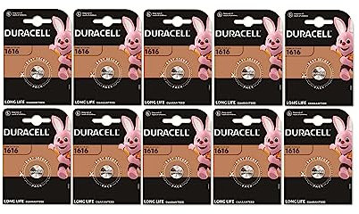 10X Duracell 1616 Lithium (10 Blister Da 1 Batteria) 10 Pile (CR1616)