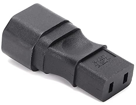 Annadue Netzteil, 6A 250V IEC320 C14 Stecker auf IEC 320 C9 Buchse Stromwandler,PA-0256 Tragbarer Stromadapter Stecker Steckdosenadapter für Reisen, Haushalt, Auslandsstudium Usw.