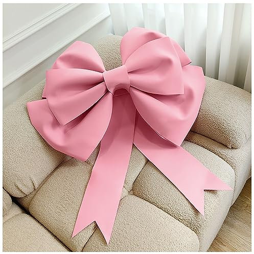 Egurs Fiocco grande rosso fatto a mano, fiocco gigante per auto, San Valentino, Natale, matrimonio, decorazione per feste di compleanno, rosa, 50 cm