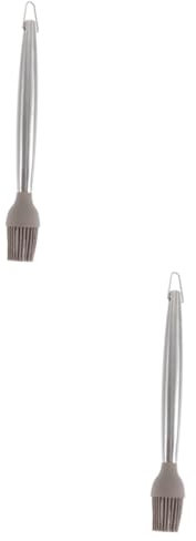 Yardwe 2 Pezzi Elegante Pennello in Silicone in Acciaio Inox Per Barbecue Cottura Griglia Pulizia