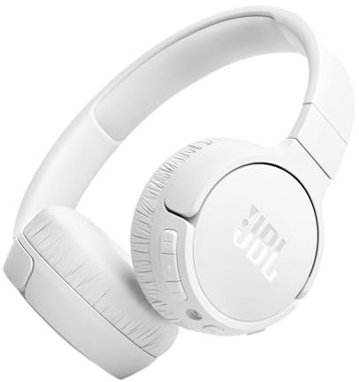JBL Tune 670NC - Adaptive Noise Cancelling with Smart Ambient Wireless On-Ear Headphones, Up to 70H Battery Life with Speed Charge, Lightweight, Comfortable and Foldable Design (White)