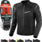 SHIMA RUSH Veste Moto Homme Homologué AIRFORCE Dorsale Blouson Armure Protecion Vestes Imperméable Textile Vetement Hiver Ete Touring Motos Aventure équipements (Hommes, Veste Regular, Noir, 3XL)