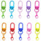 10 Pezzi Chiusure a Moschettone Girevoli, Moschettoni Colorati, Clip per Portachiavi, Moschettone Girevole in Metallo, per Chiavi, Accessori Fai da Te, Borse, Artigianato