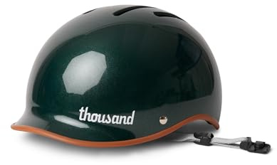 Thousand Heritage 2.0 Adult Bike Helmet; The Original Low Profile Retro Commuter Cycling Helmet Safety Certified for Bicycle Skateboard Skating Roller Skates; for Men & Women (British Racing Green, M)