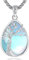 EUDORA Harmony Ball Collana con Albero della Vita da Donna, Goccioline d'Acqua in Argento Sterling 925 con Pietra di Luna Regalo per Mamma Moglie Sorelle, 22