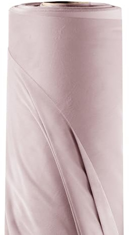 Filumi Tissu velours pour couture - Pour couture, rideaux, vêtements, coussins, tissus d'ameublement, housses de meubles - 300 cm de large - 10 m de long - Rose clair