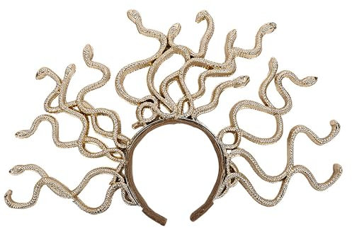 Caiguoer Griechische Medusa Headband Halloween Snake Headpiece Medusa Bekleidung Accessoires (B, 1)