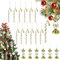 18 Stück Zuckerstangen Weihnachten mit Kordel Kleine Zuckerstangen Weihnachtsbaum Plastik Zuckerstangen Deko Weiß Gold Weihnachtsbaumschmuck Zuckerstangen Anhänger