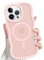ÁRBOLORO Funda Magnética Onda para iPhone 14 Pro MAX Compatible con MagSafe, Carcasa Marco de Ondulado Rizado Forma Translúcida Mate Antigolpes Anti-Arañazos Case para Mujeres y Niñas, Rosa