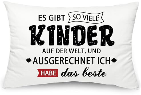 Yufansd Geschenk für werdende Eltern Kinder Dekokissenbezug mit Spruch Es gibt so viele Kinder auf der Welt, und ausgerechnet ich Habe den besten, Kissenhülle für Kissen Bett/Sofa 50 x 75 cm (Kinder)