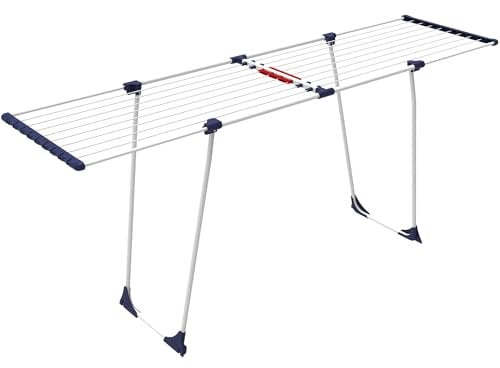 CasaSi Teleskop Wäscheständer ausziehbar 20m EasyFlex Weiß/Blau