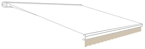 Eclipse Volant aus Polyacryl inkl. Keder, hochwertiges Markisentuch Farbe: Kieselfarbe, Markisenbreite: 4.0 m Zubehör für Verschiedene Markisen als Sonnenschutz für Balkon und Terrasse