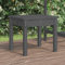 Gartenbank Wetterfest Massivholz Parkbank Gartenhocker Sitzhocker Outdoor Garten Bank Terrasse Balkon Sitzbank, Grau 50x44x45 cm