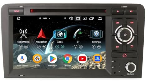 Acht Kern 4GB+64GB Android 16.0 Autoradio Bluetooth Für AUDI A3 S3 RS3 RNSE-PU 2003-2011 mit GPS Navigation Unterstützt Drahtloses Apple CarPlay Android Auto WiFi 4G USB CD DSP DAB+ AM/FM Radio CANBus