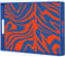 Simmer Stone Decorative Tray, Marbling Plastic With Handles, Rectangular Vanity And Serving For Bathroom, Kitchen, Ottoman And Coffee Table, 15.6” x 10.2” (Blue orange ripple)