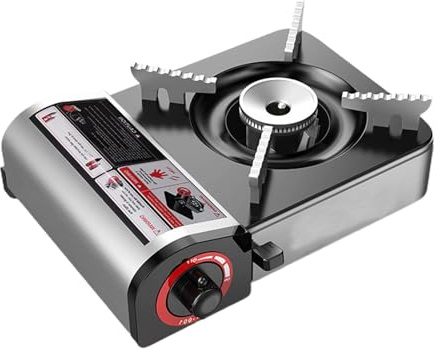 Estufa De Gas Portátil - Camping Gas Para Cocina Exterior - 2,1 KW Potencia Cocina Exteriores Ideal Para Acampada, Senderismo