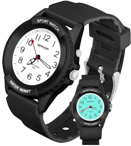 OFFCUP Reloj De Pulsera Deportivo para Mujer, Reloj de Analógico Cuarzo con Luz Nocturna, Relojs DeportivoResistente Al Agua hasta 50 M, para Enfermeras Niñas Niños y Hombres