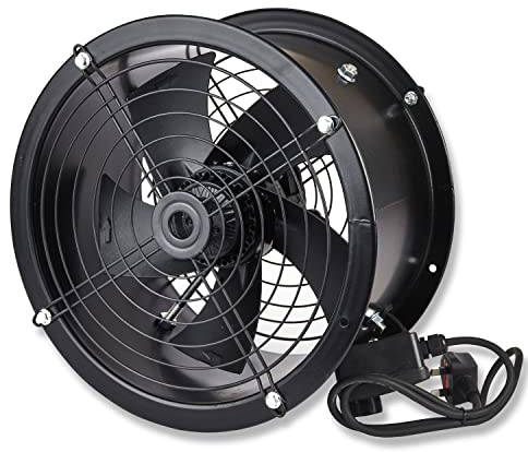POWERSTAR ELECTRICALS Industrial Duct Fan Cased Axial Commercial Kitchen Canopy Extractor 12 16 & 20 Inches (14 Inches / 350mm Speed Controller)