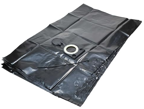 vhbw 5x Entsorgungsbeutel kompatibel mit Starmix iPulse M | 35 L, H Staubsauger - 34,4cm x 23,5cm Schwarz