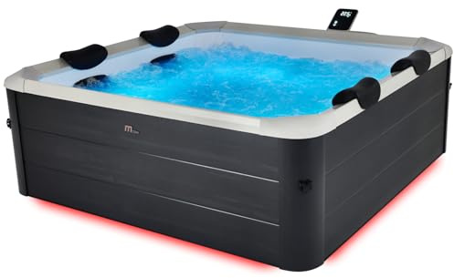Spa Rigide connecté carré 180 cm MSPA Oslo Aero Plus – Spa 6 Places – Jets air et Eau – Lot de 8 filtres Inclus