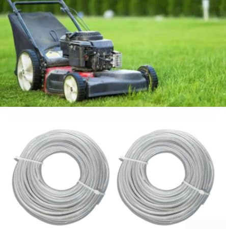 Filo per decespugliatore con anima in acciaio per bobine da 2,4 mm, 2,7 mm, 3,3 mm, 3,5 mm, compatibile con bobine da 15 metri per rotolo, 2 set (3,3 mm)