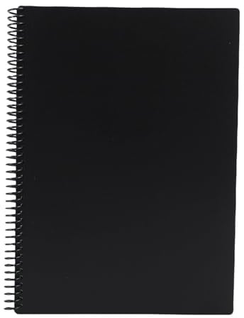 Oumefar Wiederverwendbares Smart Executive-Notizbuch, Effizienter | Löschbarer Notizblock für die Digitale Organisation für Geschäftsleute, Schwarz, 180 X 255 Mm