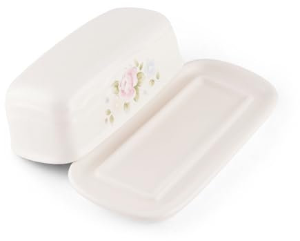 Pfaltzgraff Tea Rose Covered Butter Dish by Pfaltzgraff