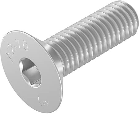 SECCARO Senkschraube M10 x 35 mm, Edelstahl V2A VA A2, DIN 7991 / ISO 10642, Innensechskant, 20 Stück