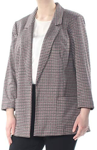 NINE WEST Veste blazer pied-de-poule pour femme, Porto Multi, 1X