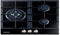 IN Placa DE Gas 3 Fuegos INFINITON GG-331 Negro (Work Burner (Triple Anillo),Superficie de Cristal, Parrilla de Hierro Forjado, Encendido electronico) (Negro, 3 Fuegos)