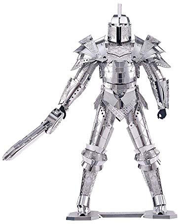 Piececool 3D Puzzle Metal Paladin Warrior, Silver Knight Craft Model Kits for Adults to Build, 3D Puzzles Adult Teens for 304 Stainless Steel, Home Decoration, Collection, 156 Pieces