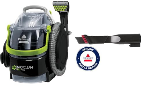 Bissell SpotClean Pet Pro | Nettoyeur Compact Portable | 15585 + Suceur Plat Coulissant XL
