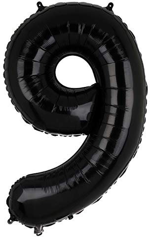 100 CM Groß Schwarz Zahl 9 Folienballon Luftballon Folien Mylar Riese MäDchen Helium Luftballons Geburtstag Party Deko Lieferungen Baby XXL