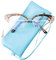 SOOLALA Ladies Reading Computer Glasses Rhinestones Blue Light Blocking Lens Eyeglasses Frame, Leopard, +1.25