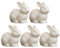 Amosfun Miniatur Hase Figuren Keramik Weiß Kaninchen Skulptur Osterhase Osterdeko 5pcs Mikrolandschaft Puppenhaus Feengarten Bonsai Garten Desktop Ornament Ostern Frühling Party Dekoration