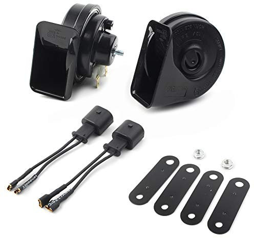 GZYF Car Auto 125DB 12V Electric Snail Horn with Horn Adaptor Wiring Harness for BMW 1 2 3 4 5 6 7 Series, X3 X4 X5 X6