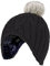 HEAT HOLDERS - Mädchen Winter Gestrickt Mütze mit Bommel Pompom (3-6 Jahre, Schwarz)