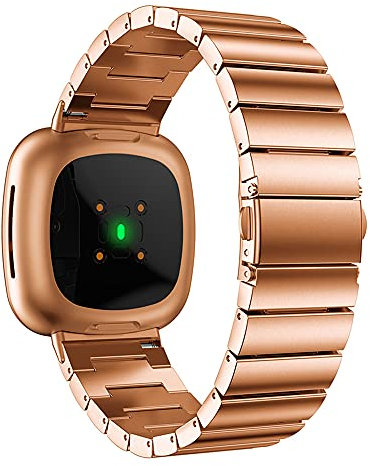 Compatibile con cinturini Fitbit Versa3/Sense, cinturino in acciaio inox, cinturino regolabile, cinturino di ricambio,