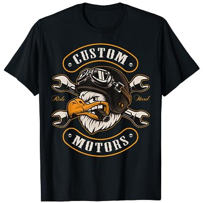 Beautiful biker, motorcycle club, eagle, chopper gift T-Shirt