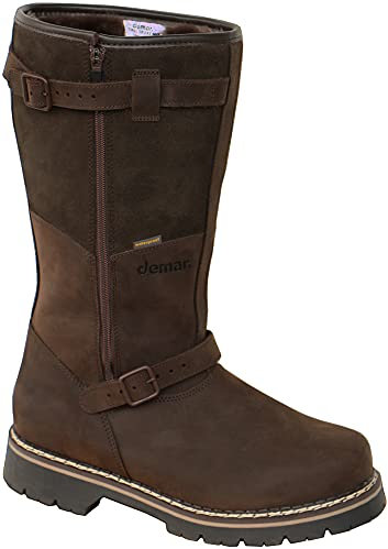 Demar Pelzgefütterter Jagd-Winterstiefel Arktis wasserdicht Jagdstiefel Ansitzstiefel für Jäger Thermostiefel extrem warm gefüttert mit Thinsulate-Isolation (Braun, numeric_42)