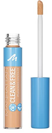 Manhattan Clean & Free Concealer Fb. 10 Fair, feuchtigkeitsspendender Flüssig-Concealer, vegan, 7 ml