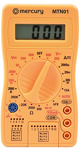 Mercury MTN-01 | Digital Multimeter with Network Testing,Yellow