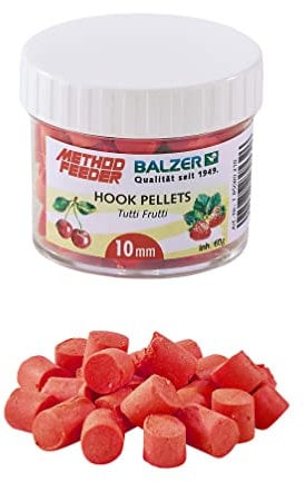 Balzer Method Feeder Haken Pellets 10mm rot-Tutti Frutti 60g