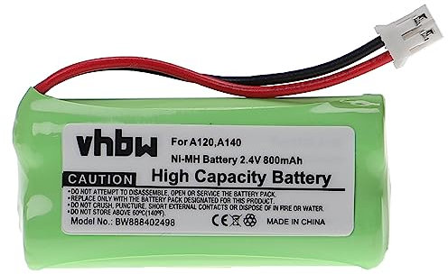 vhbw Batterie Compatible avec Siemens Gigaset A150, A16, A140 Blanc, A145, A160, A165 téléphone Fixe sans Fil (800mAh, 2,4V, NiMH)