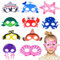 FORMIZON 10 Stück Ozeantiere Filz Masken, Meerestier Masken für Erwachsene und Kinder, Filz Ozean Tiermasken Elastischen Seil für Kindergeburtstag Maskerade Mottoparty, Cosplay Party