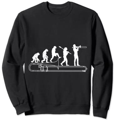 Evolution Posaune ich spiele Posaune Sweatshirt