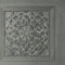 Carved Wood Panel Dark Grey Wallpaper - Modern Floral Flowers Contemporary Feature Wall