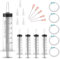 5 Stück Spritzen 60 ml/cc mit Schläuchen und stumpfen Nadeln, Wiederverwendbar, Einzeln Verpackung, Steril, Messflüssigkeiten, Pflanzenbewässerung, Tierfütterung, Wissenschaftliche Labors, Industrie
